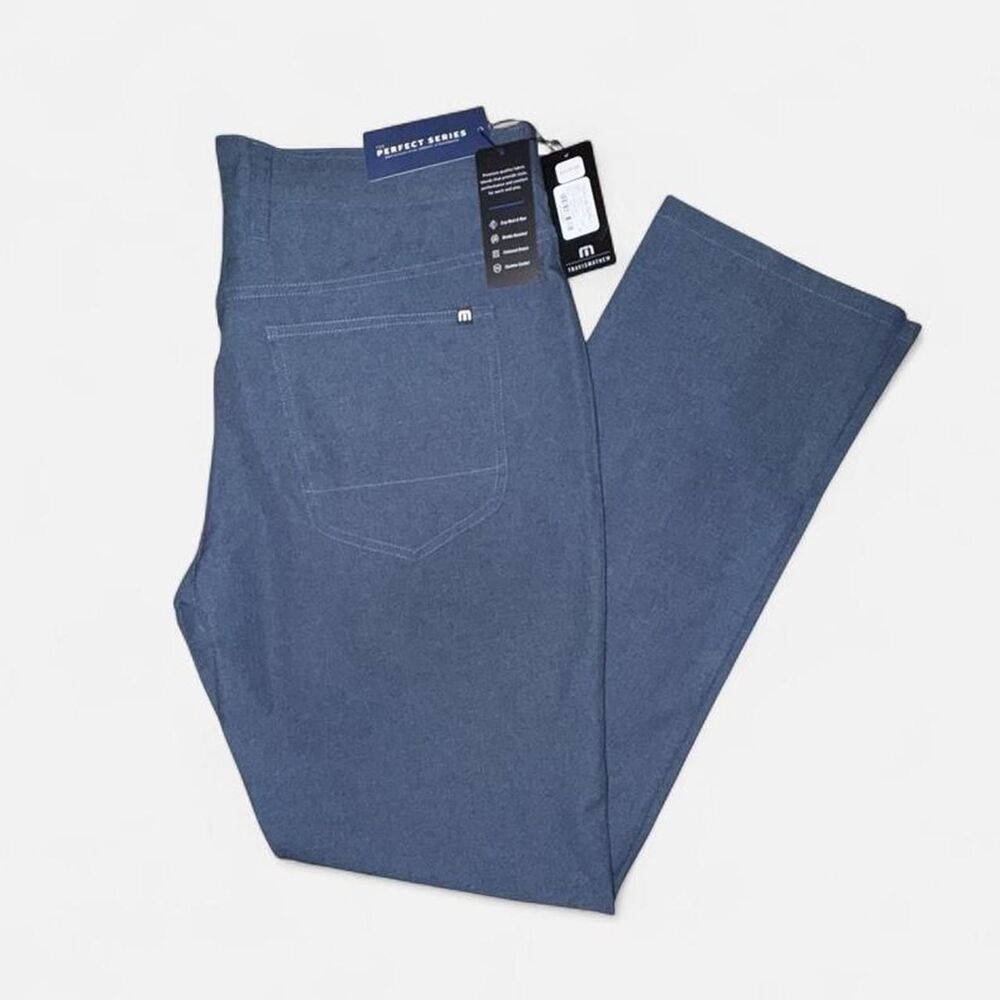 Travismathew Men's Navy and Blue Trousers
